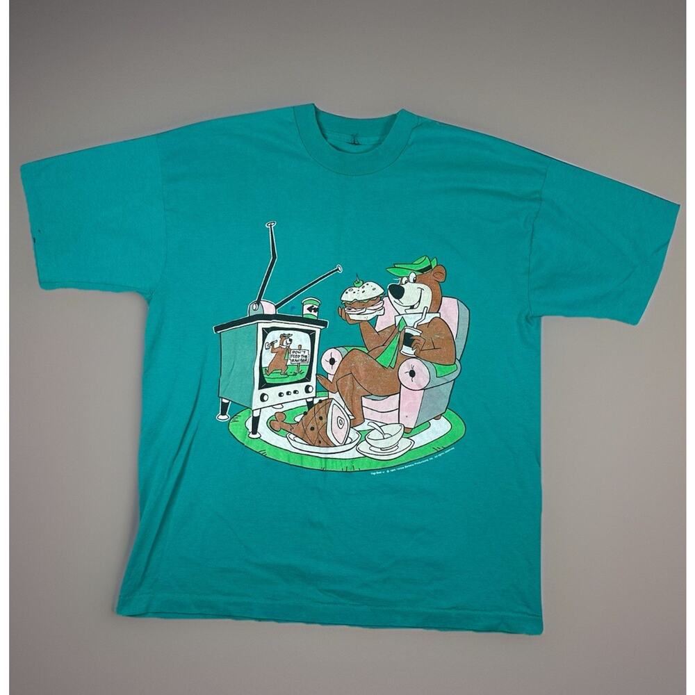 VTG Yogi Bear 1995 Graphic Cartoons T-Shirt Men's Size Large 90s Hanna Barbera